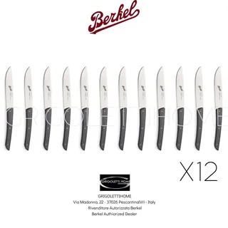 Berkel - COLOR Schwarz - Set 12 Messer Steak Stahl - KCO4SW11SRMBL