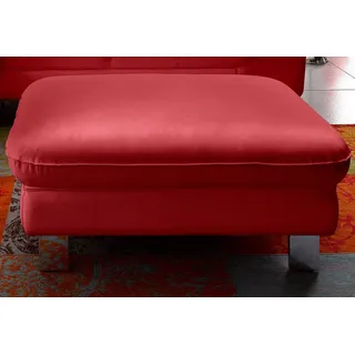 COTTA Hocker "Driver" mit edlen Metallfüßen, rot