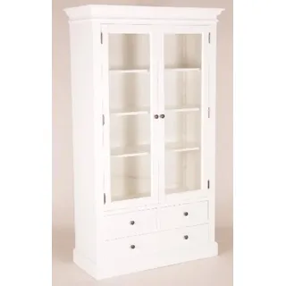 Casa Padrino Shabby Chic Landhaus Stil Schrank Buffetschrank Weiß 110 x 45 x 190 cm - Weiß