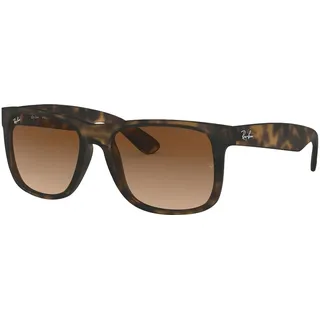Ray-Ban Justin Classic, Erwachsener, Uni, Quadratisch, Quadratisch, Vollrand, Schildkröte - Braun