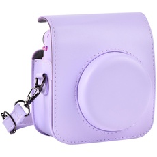 SAIKA Schutzhülle Kameratasche für Instax Mini 12, Sofortbildkamera Tasche für Mini 12 mit Verstellbarem Gurt-Lila