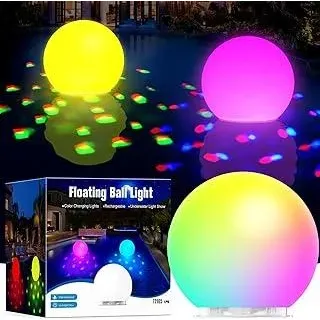DeeprBlu 2025 Neueste Schwimmende Poolbeleuchtung mit Unterwasser Lichtshow, Vielfarbig Poolbeleuchtung Akku, Leuchten Ball LED Pool Lichter, Wasserdicht Whirlpool Beleuchtung, Badewanne Licht für Spa