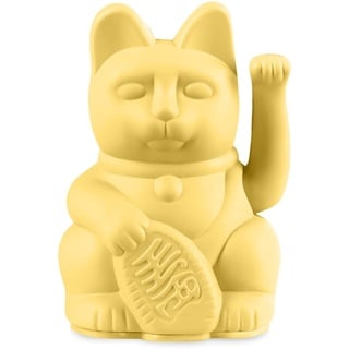 donkey Lucky Cat Mini | Yellow - Japanische Glücksbringer Winkekatze in Gelb, 9,8 cm hoch