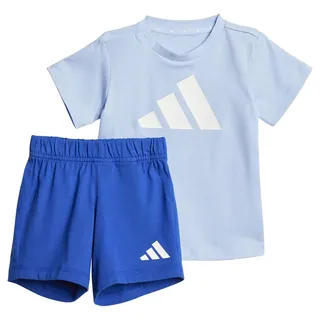 adidas Unisex Baby ESSENTIALS T-SHIRT SET Jogginganzug, GLOW BLUE F19/white,