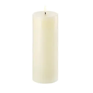 uYuni LED Stumpenkerze 10,1 x 15 cm beige