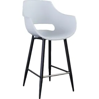 KAWOLA Thekenhocker ZAJA Barstuhl Sitzhöhe 65 cm Kunststoff weiß - Weiß