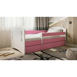 MID.YOU Kinderbett CLASSIC 80 x 140 cm Birke pink/weiß