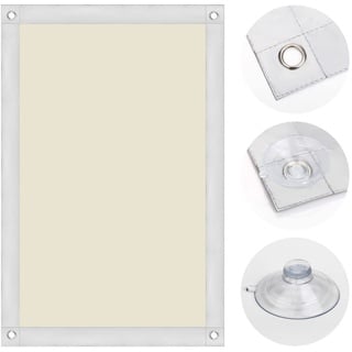 OBdeco Thermo Rollo 100% Verdunkelung Sonnenschutz Verdunkelungsrollo für Velux-Dachfenster Hitzeschutz ohne Bohren mit Saugnäpfen Beige 60x115cm für M08/308