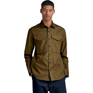 G-Star RAW Herren Cargo Regular Hemd, Grün (Dark Olive D22971-D384-C744), L