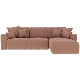 Carryhome Ecksofa , Taupe , Textil , Ottomane rechts, L-Form , 293x195 cm , Stoffauswahl, Liegefunktion, seitenverkehrt erhältlich, Rücken echt , Wohnzimmer, Sofas & Couches, Wohnlandschaften, Ecksofas