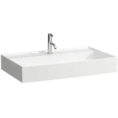 Laufen Kartell Waschtisch unterbaufähig, 1 Hahnloch, ohne Überlauf, 800x460mm, H810336, Farbe: Weiß Matt