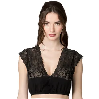 Stockerpoint Damen Aveline Dirndlbluse, schwarz, 44