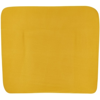 Meyco Baby Uni Wickelauflagenbezug (weich und hautfreundlich, aus 100% Baumwolle, waschbar, einfache Pflege, trocknergeeignet, Größe: 85 x 75 cm), Ockergelb