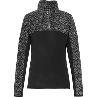 Roxy Pullunder ROXY "Sayna Half Zip", Damen, Gr. XS, schwarz roxygram tonal, Obermaterial: 100% Microfaser;, Pullover Pullunder