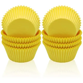 200 Stück Mini Muffins Papierförmchen,Gelb Muffinförmchen Papier,Cupcake Förmchen,Gelb Muffinförmchen Papier Klein für Backen, Dessert Ostern Valentinstag Geburtstag Hochzeit Dekoration