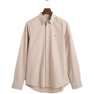 Gant Slim Oxford Langarmhemd - Warm Khaki - L