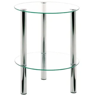 Haku-Möbel HAKU Möbel Beistelltisch Glas transparent 35,0 x 35,0 x 47,0 cm