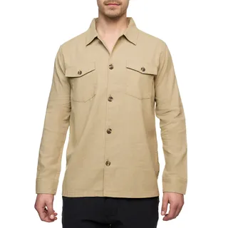 Outdoorjacke INDICODE "INRedon", Herren, Gr. XL, gelb (cornstalk), Web, Obermaterial: 54% Baumwolle, 45% Leinen, 1% sonstige Fasern, unifarben, regular fit, Jacken Outdoorjacke