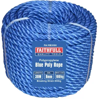 Faithfull blau Seil Poly 30 m 8 mm