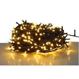 LED Lichterkette warm weiß - 320 LED / 24 m - Weihnachts Deko Beleuchtung für den Innen- und Außenbereich mit Timer