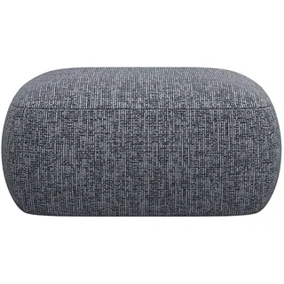 FLEXLUX Pouf "Torino, rund, bodennah, Sitzhocker, Polsterhocker" Modernes, organisches Hocker-Design, Kaltschaum, Wellenunterfederung, granite grau