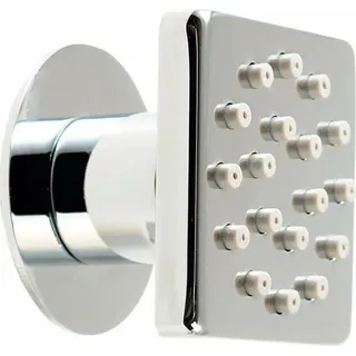 Seitenbrause mit Drehgelenk, eckig, Chrom - Weiß