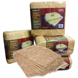 PRECISION PET Petmate Hühner-Nistunterlagen – 33 x 33 cm, Premium-Hühnerstreu, passend für die meisten Nistkästen, Beige