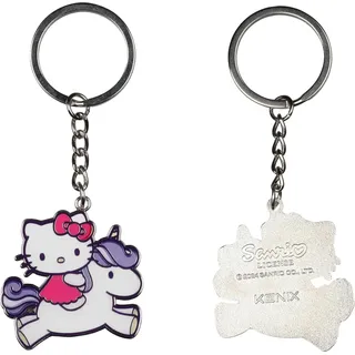 Konix Hello Kitty Schlüsselanhänger - 4 x 4 cm - Metall - Motiv Einhorn