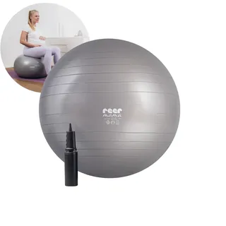 Reer mama Gymnastikball für Schwangere | Version 2025 | Verbessertes, extra haltbares Anti-Burst-Material | mit Übungsanleitung und Pumpe