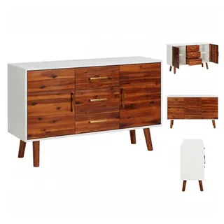 vidaXL Sideboard 110x35x70 cm Massivholz Akazie und MDF