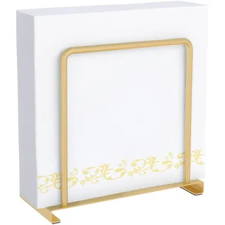 STWWO Serviettenhalter Golden,Serviettenhalter aus Metall Serviettenspender für Tisch Serviettenständer Küchenzubehör Papier Servietten Halterung zum Dekorieren, Upgrade 14cm