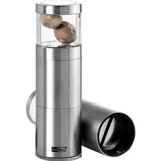 AdHoc Muskatino Muskatmühle 12,5 cm Silber unbefüllt