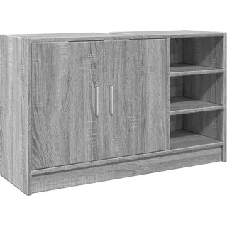 vidaXL Waschbeckenunterschrank Grau Sonoma 90x29x55 cm Holzwerkstoff - Grau
