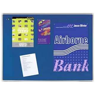 Legamaster Premium Textiltafel - blau - 60x90cm - Pinnwand zum Aufhängen inklusive Wandhalterung - aus Filz mit Aluminiumrahmen zum Anheften von Notizen