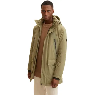 TOM TAILOR Herren Parka mit Kapuze 1033673, 10415 - Dusty Olive Green, XXL