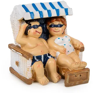 Logbuch-Verlag Paar Mann und Frau Dekofigur Urlauber Liebespaar Hochzeit Maritime Deko kurioses Geschenk 7 x 8 cm