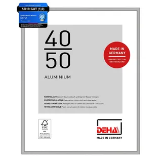 DEHA Design Aluminium Bilderrahmen Boston, 40 x 50 cm, Silber