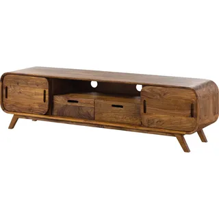MASSIVMOEBEL24.DE TV-Board Sheesham 173x40x48 hellbraun lackiert MAILAND #126 - Hellbraun
