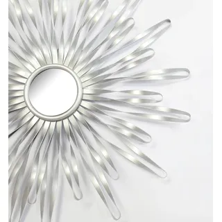 OTTO home "Sonne, goldfarben, im 2er Set: 35 und 46cm", Wanddekoration aus Metall, mit kleinem Spiegel in der Mitte,