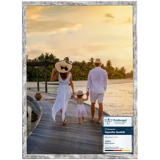 CABBEL 1x Bilderrahmen 50x70 cm Birke Rahmen 1-Pack | Dokumentenrahmen, Collage, Poster | MDF Holz-Posterrahmen Acrylglas | Picture Frame, Puzzlerahmen, Bilder, Fotorahmen zum Aufhängen