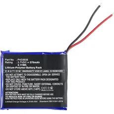 CoreParts Battery for  Wireless Headset (1 Zellen, 570 mAh), Notebook Akku, Schwarz