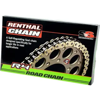 Renthal 525r4 Atv Quad Stake Rivet Srs Road Kette - Gold - 130 Links