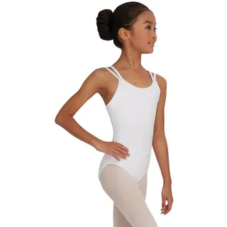 Capezio Double Strap Camisole Leotard, White, X-Small