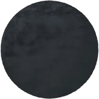 MY HOME Fellteppich »Alvin« rund 45 mm Höhe Teppich-Kaninchenfell-Optik, Kunstfell grau