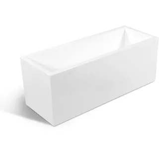 Kloris Blumenkasten, rechteckig, modern, aus Polyethylen, 60 x 30 cm, Höhe 30 cm, weiß, hohe Qualität, hergestellt in Italien