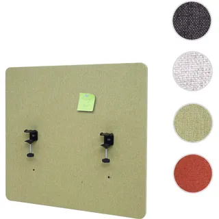 Akustik-Tischtrennwand HWC-G75, Büro-Sichtschutz Schreibtisch Pinnwand, doppelwandig Stoff/Textil ~