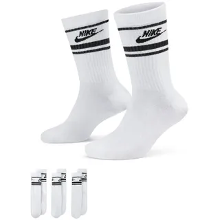 Nike EVERYDAY ESSENTIAL CREW SOCKS Tennissocken 3er Pack Schwarz/Weiß 39-42
