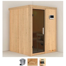 Bild Sauna »Norma«, (Set), 9 KW-Bio-Ofen mit externer Steuerung beige