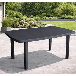Gartentisch Anthrazit 140x90x72cm - Grau