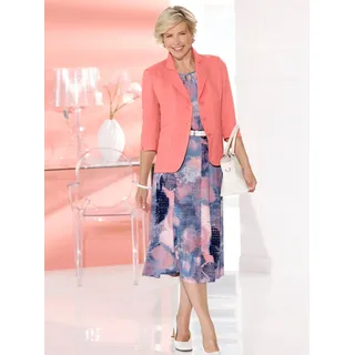 Blusenblazer CLASSIC "Blusenblazer", Damen, Gr. 38, flamingo, meliert, 100% Polyester, Blazer Blusenblazer